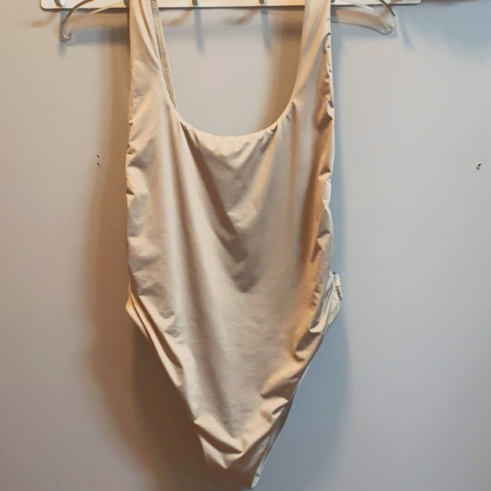 Aerie NWOT Super Scoop Shimmer Taupe Tank